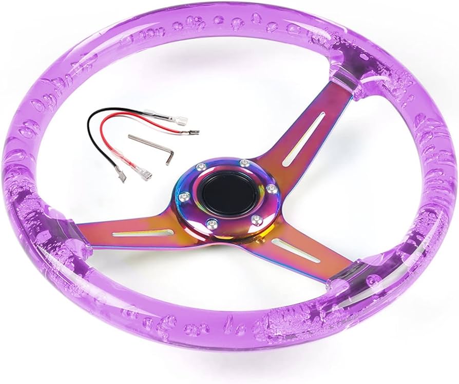 Amazon.co.jp: 14インチ35.0mmアクリルステアリングホイール＆ホーン